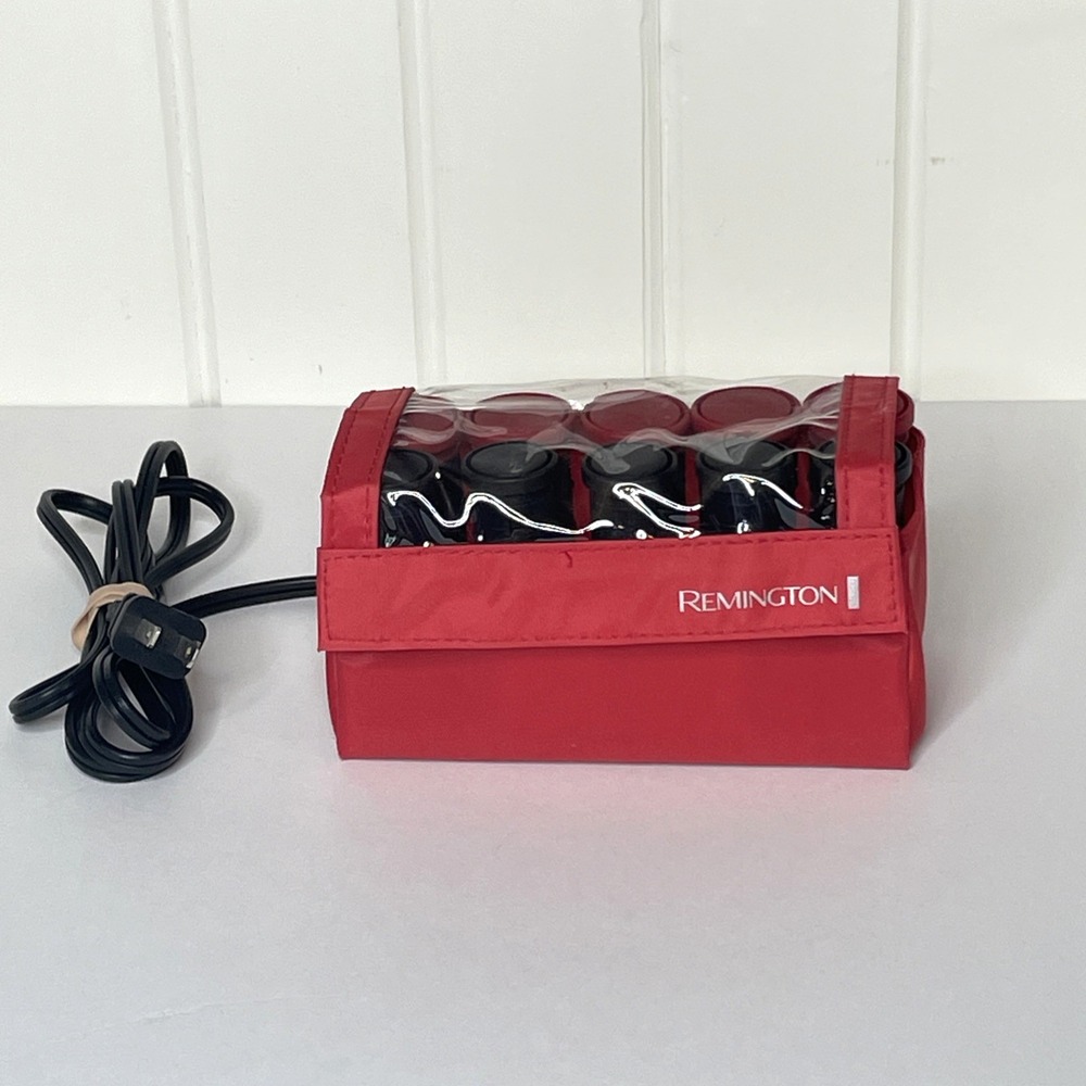 Remington H-1015 Ceramic Ionic Hot Rollers Travel Hair Curlers W/Case Set